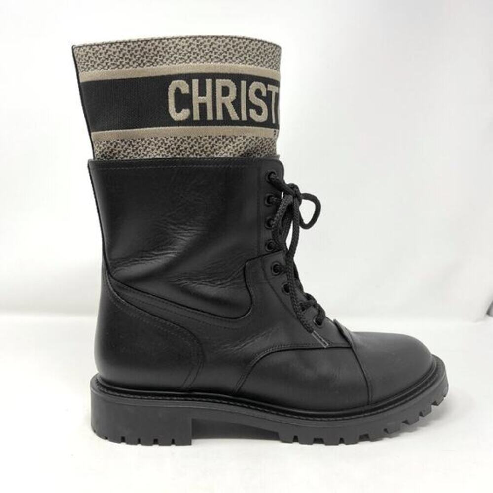 Christian Dior D-Major‎ Combat Boots Black Calfskin Platform EU 39 - Picture 4 of 11